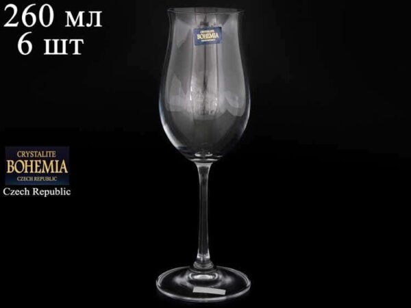 ELLEN Набор бокалов для вина 260 мл Crystalite (6 шт) farforhouse