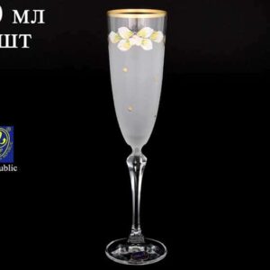 EXCLUSIVE V0021 Набор белых матовых фужеров для шампанского Bohemia Crystal 200 мл (6 шт) farforhouse