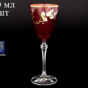 EXCLUSIVE V0019 Набор красных бокалов для вина Bohemia Crystal 250 мл (6 шт) farforhouse