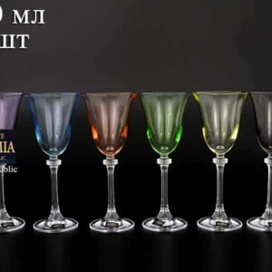 Александра Арлекино Набор бокалов для вина Crystalite 185 мл (6 шт) farforhouse