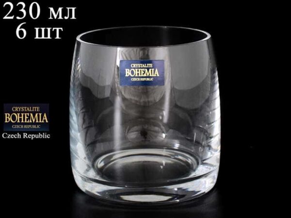 Идеал без декора Набор стаканов для виски Crystalite 230 мл (6 шт) farforhouse