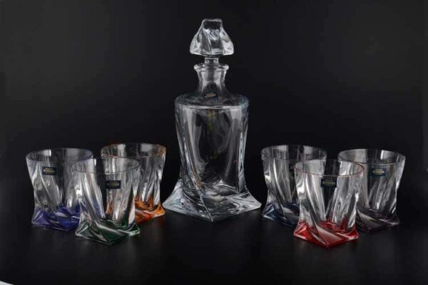 QUADRO ассорти Набор для виски Crystalite 7 предметов farforhouse