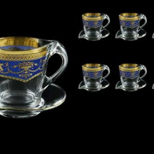 Версаче Глава Лаура синяя Набор чайных пар 6 шт + 6 блюдец 12 пр Astra Gold farforhouse