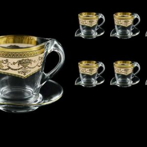 Версаче Глава Лаура крем Набор чайных пар 6 чашек + 6 блюдец 12 пр  Astra Gold farforhouse