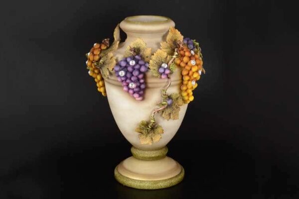 Виноград натуральный Ваза для цветов Stella с кристаллами Сваровски d-30