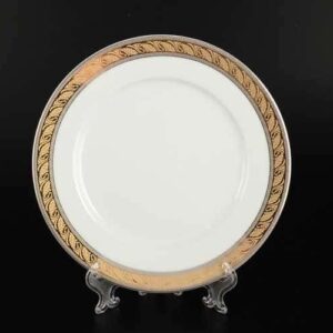 Кристина Платиновая золотая лента Набор тарелок Thun 19 см (6 шт) farforhouse