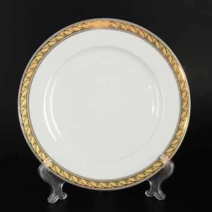 Кристина Платиновая золотая лента Набор тарелок 25 см Thun (6 шт) farforhouse