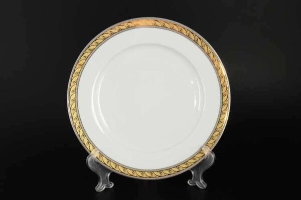Кристина Платиновая золотая лента Набор тарелок 25 см Thun (6 шт) farforhouse