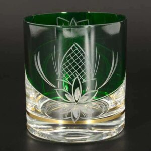 Звезда E-S зеленая Набор стаканов для виски 280 мл Bohemia (6 шт) farforhouse