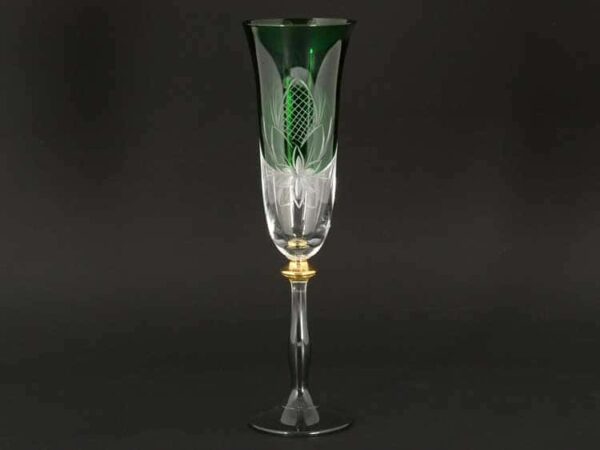 Звезда E-S зеленая Набор фужеров для шампанского 190 мл  Bohemia (6 шт) farforhouse