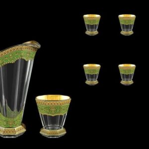 Версаче Глава Лаура зеленая Набор графин + стаканы (1+6) 7 пр Astra Gold farforhouse