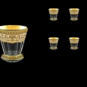 Версаче Глава Лаура кремовая Набор стаканов для виски 6 шт 310 мл Astra Gold farforhouse