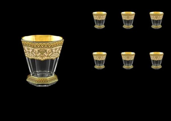 Версаче Глава Лаура кремовая Набор стаканов для виски 6 шт 310 мл Astra Gold farforhouse