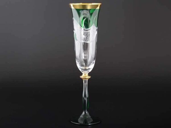 E-S 120 зеленый Набор фужеров для шампанского Bohemia 190 мл E-V farforhouse