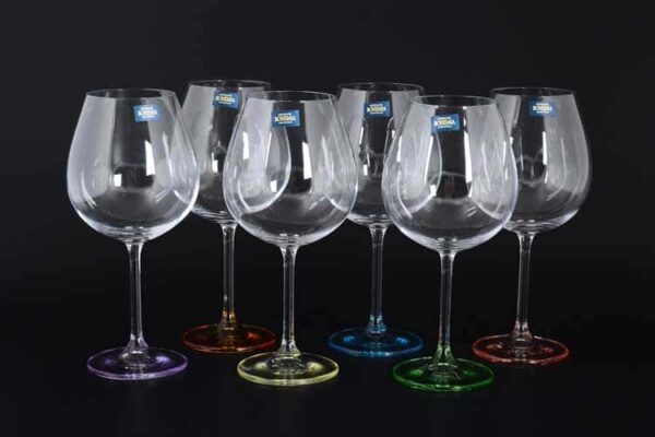 GASTRO Арлекино Набор бокалов для вина Crystalite Bohemia 650 мл (6 шт) farforhouse