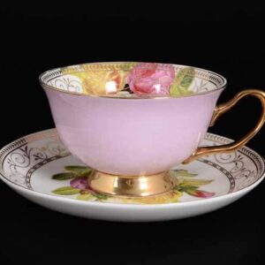 Радуга Pink Набор чайных пар 6 шт Royal Classics farforhouse
