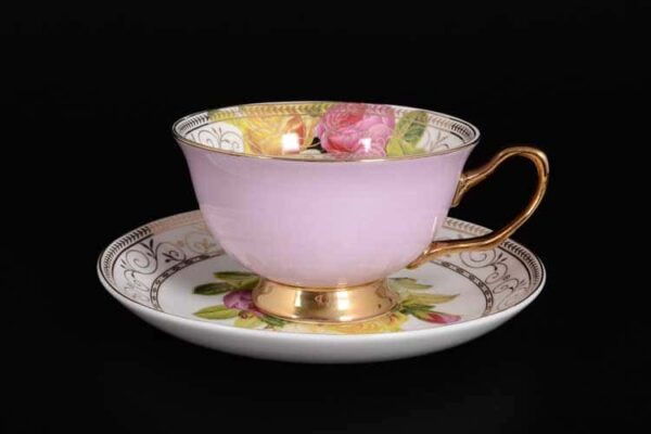 Радуга Pink Набор чайных пар 6 шт Royal Classics farforhouse
