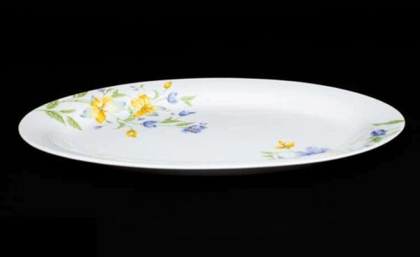 Сиреневый цветок Овальное блюдо 30 см из фарфора Rulanda farforhouse