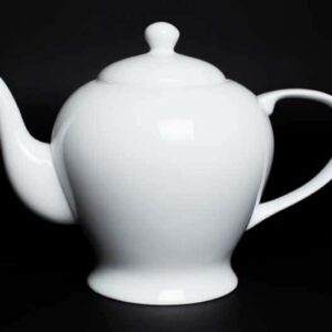 Белый Чайник из костяного фарфора 1 литр Rulanda farforhouse