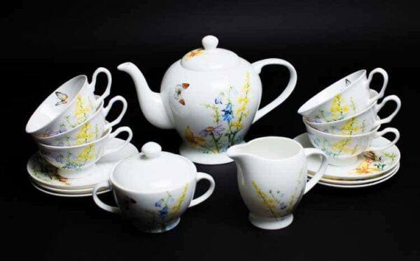 Дейзи Бабочки Чайный сервиз Rulanda на 6 персон 15 предметов farforhouse