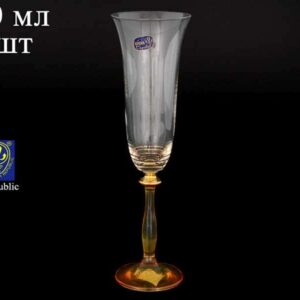 SATIN GRACE ANGELA Набор фужеров для шампанского Bohemia Crystal  190 мл (6 шт) farforhouse