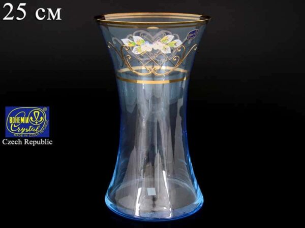 V0024 Голубая Ваза для цветов Bohemia Crystal 25 см farforhouse