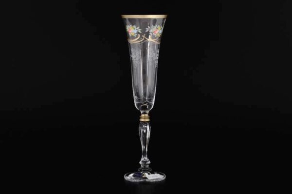 Виктория Кристалекс 935 Набор фужеров для шампанского 180 мл Bohemia Crystal (6 шт) farforhouse