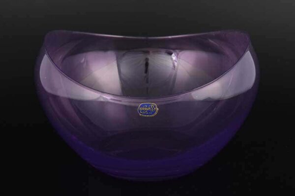 Gondola Кристалекс Фруктовница фиолетовая Bohemia Crystal 15х23 см farforhouse