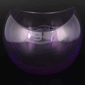 Gondola Кристалекс Конфетница фиолетовая Bohemia Crystal 16х19 см farforhouse