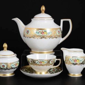 VIENNA SELADON GOLD Чайный сервиз на 6 персон 9 предметов FalkenPorzellan farforhouse