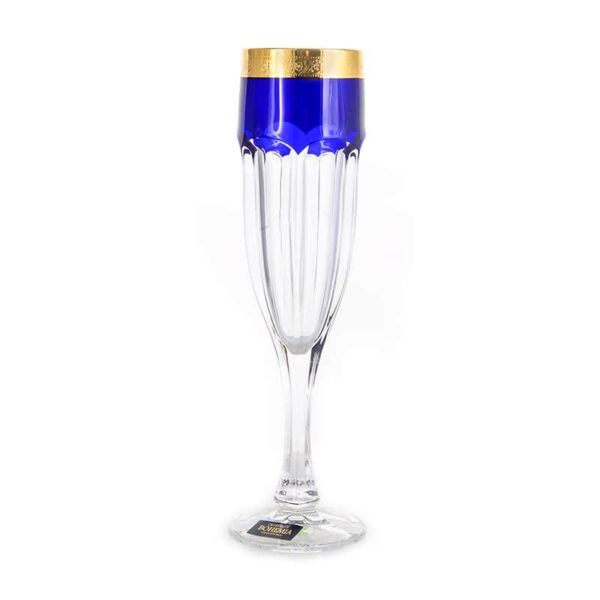 Сафари Синие Набор фужеров для шампанского 150 мл Crystalite farforhouse