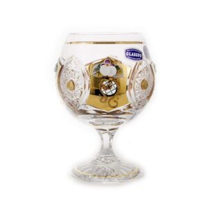 Хрусталь с золотом Набор бокалов для бренди Glasspo 250 мл farforhouse