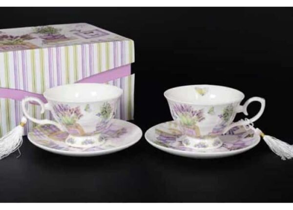 Petit Fleur Набор чайных пар (2 пары) в подарочной упаковке farforhouse