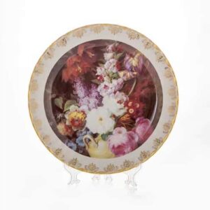 Цветы 6 Настенная тарелка Bavarian Porcelain 32 см farforhouse