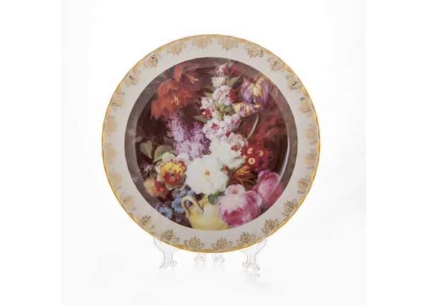 Цветы 6 Настенная тарелка Bavarian Porcelain 32 см farforhouse