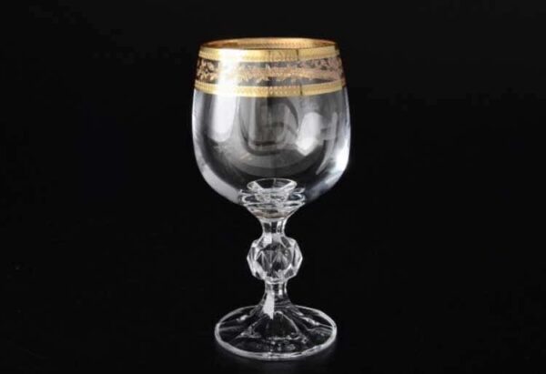 Клаудия Золотой лист Набор бокалов для вина 190 мл farforhouse