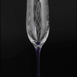 Фиолетовая ножка Набор бокалов для шампанского 190 мл farforhouse