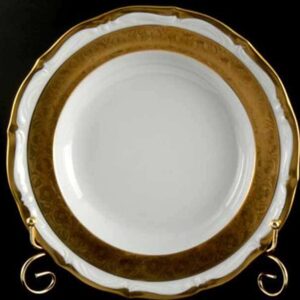 Лента золотая матовая Набор глубоких тарелок Bavarian 24 см. 6 шт. farforhouse