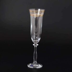 Кристалекс золото Набор фужеров для шампанского 185 мл Bohemia Crystal (6 шт) farforhouse