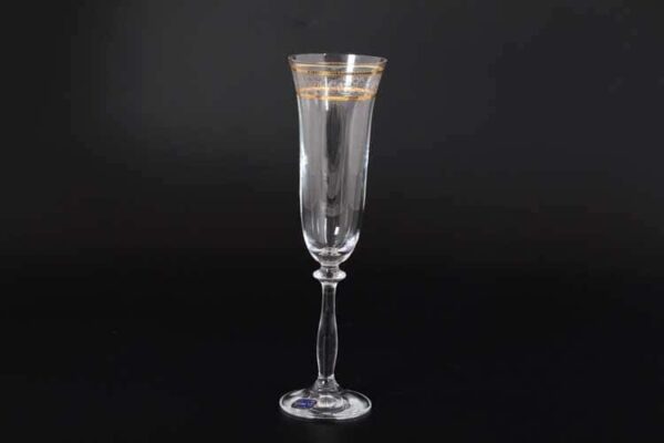 Кристалекс золото Набор фужеров для шампанского 185 мл Bohemia Crystal (6 шт) farforhouse
