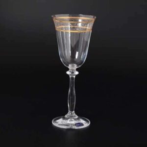 Кристалекс золото Набор бокалов для вина 190 мл Bohemia Crystal (6 шт) farforhouse