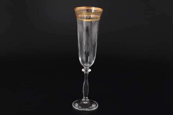 Анжела Золотой лист V-D Набор фужеров для шампанского 190 мл (6 шт) farforhouse