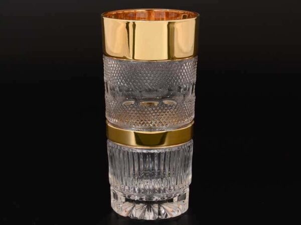 Felicia Max Crystal Золото Набор стаканов для воды 350 мл farforhouse