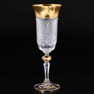 Felicia Max Crystal Золото Набор фужеров для шампанского 150 мл farforhouse