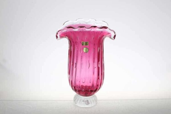 Егерманн розовая Ваза для цветов 30 см на ножке farforhouse