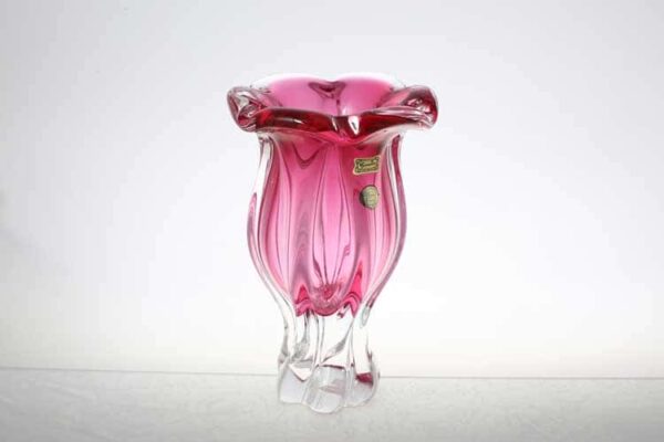 Егерманн розовая Ваза для цветов 25 см на ножке farforhouse