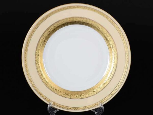 Constanza - CREME Gold Набор тарелок 21 см Falkenporzellan farforhouse