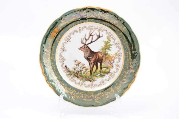 Охота Зеленая Набор тарелок 25 см Sterne porcelan farforhouse