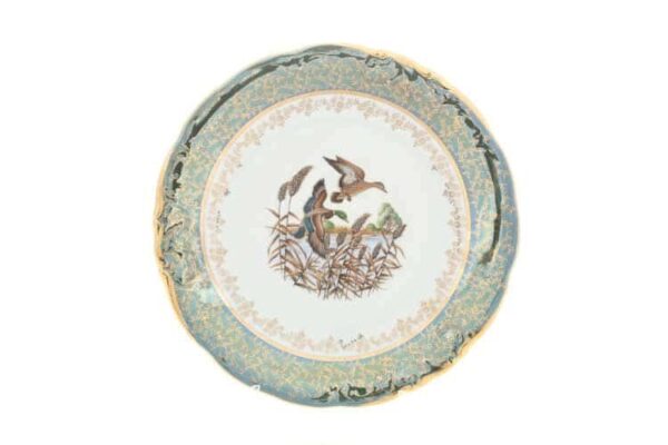 Охота Зеленая Блюдо круглое 30 см Sterne porcelan farforhouse