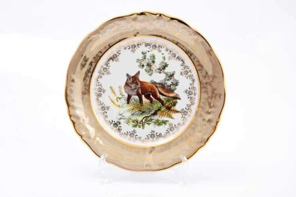 Охота Бежевая Набор тарелок 19 см Sterne porcelan farforhouse